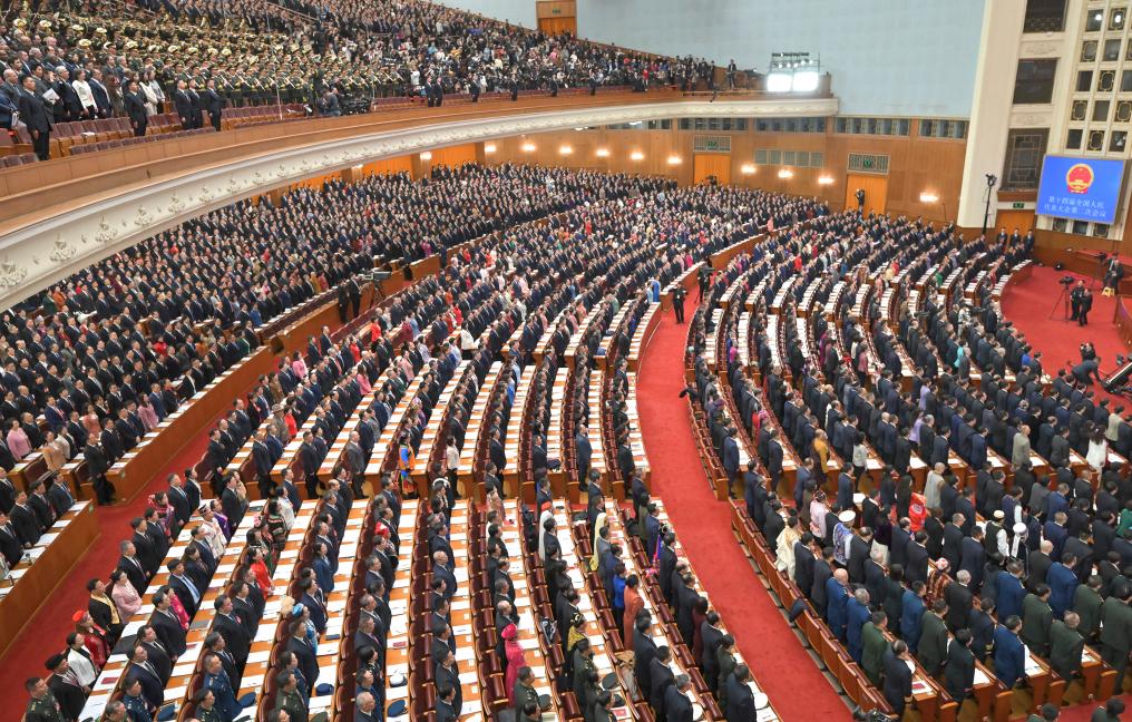 3月5日，第十四屆全國人民代表大會第二次會議在北京人民大會堂開幕。新華社記者 才揚 攝