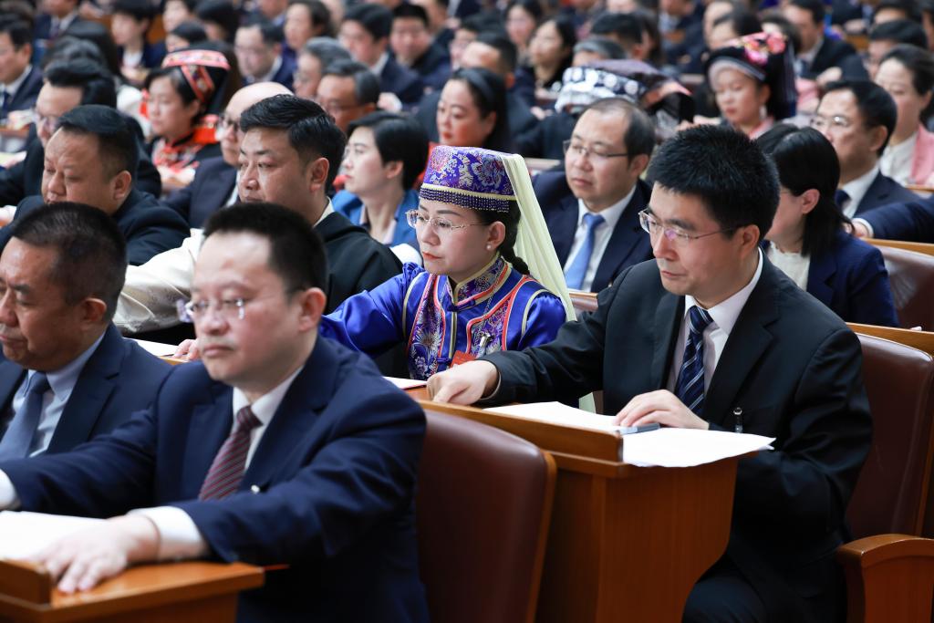 3月11日，第十四屆全國(guó)人民代表大會(huì)第二次會(huì)議在北京人民大會(huì)堂舉行閉幕會(huì)。新華社記者 王曄 攝