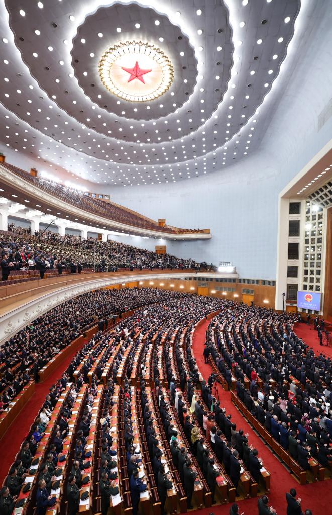 3月11日，第十四屆全國(guó)人民代表大會(huì)第二次會(huì)議在北京人民大會(huì)堂舉行閉幕會(huì)。新華社記者 丁林 攝