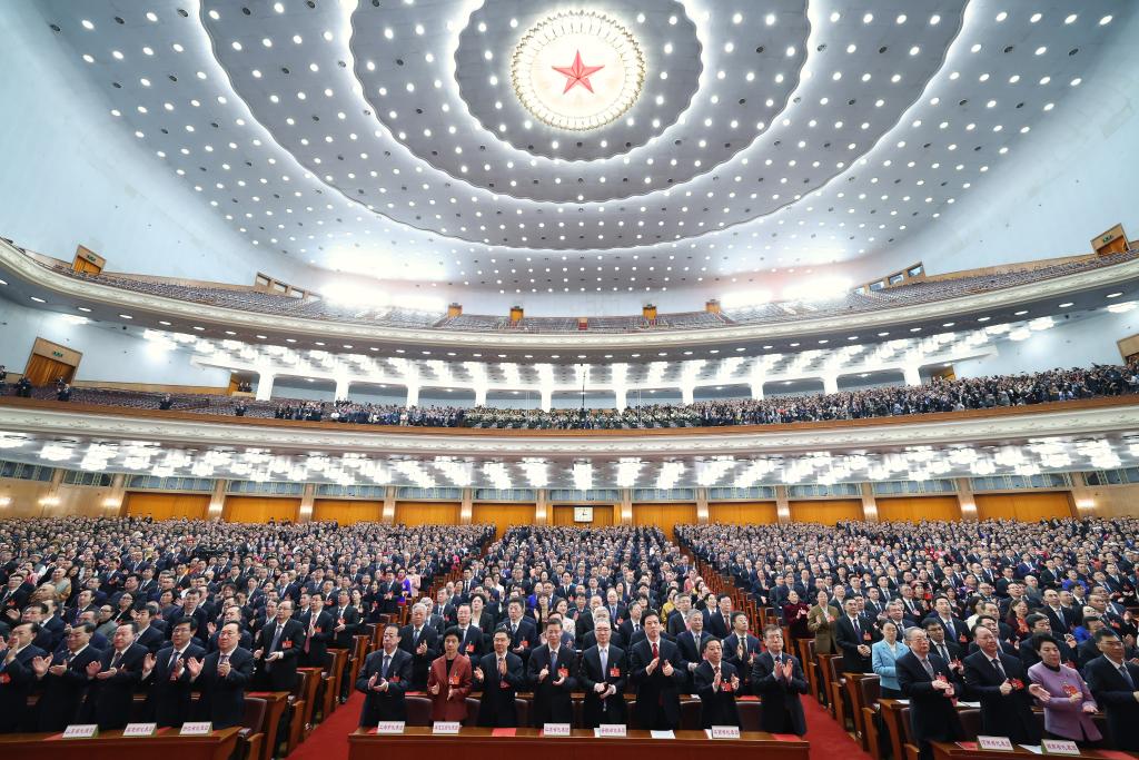 3月11日，第十四屆全國(guó)人民代表大會(huì)第二次會(huì)議在北京人民大會(huì)堂舉行閉幕會(huì)。新華社記者 黃敬文 攝