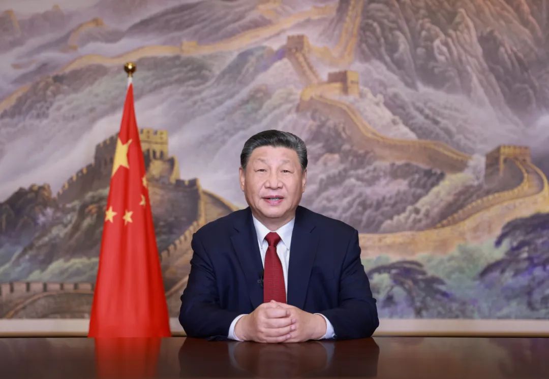 新年前夕，國家主席習近平通過中央廣播電視總臺和互聯網，發表二〇二五年新年賀詞。新華社記者 鞠鵬 攝