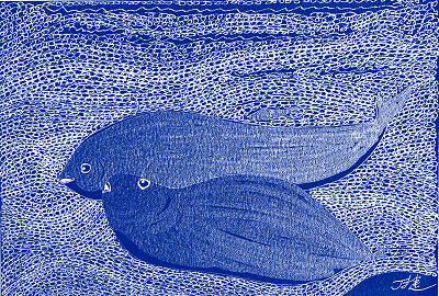 丁捷《時間投下的誘餌》畫作，南京出版社