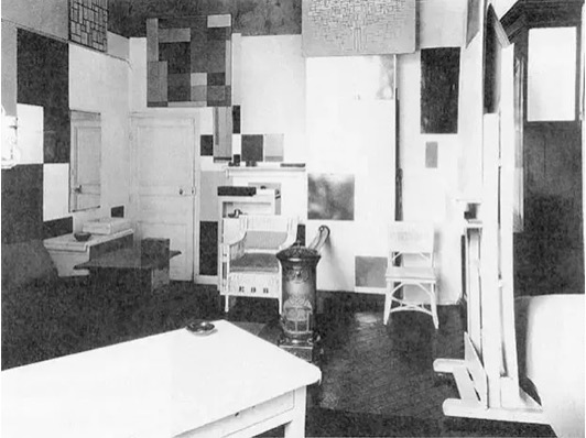 1926年，蒙德里安巴黎啟程街工作室